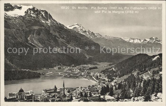 12335357 St Moritz GR avec Piz Surlex Corvatsch et Piz la Margna St. Moritz