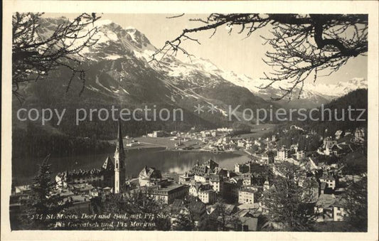 12335381 St Moritz Dorf GR avec Bad Piz Corvatsch et Margna St Moritz