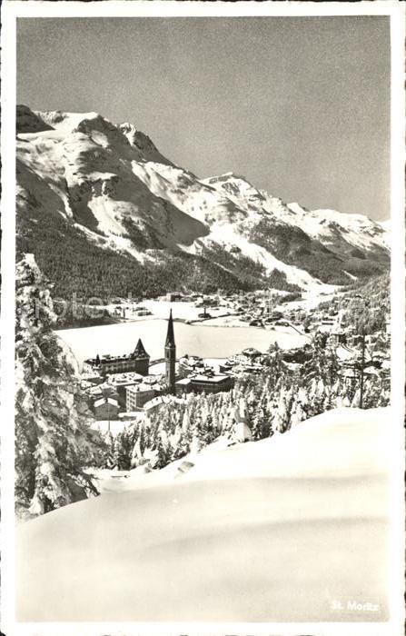 12341314 St Moritz Bad GR Vue sur la ville de St Moritz