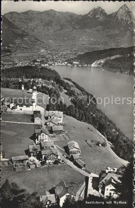 12346115 Seelisberg UR mit den Mythen Fliegeraufnahme Seelisberg UR