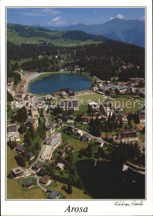 12456818 Arosa GR Fliegeraufnahme Untersee Obersee Maran Arosa