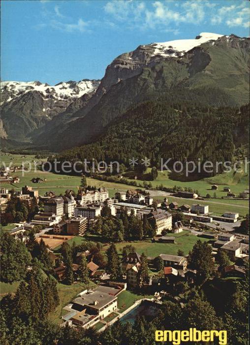 12456835 Engelberg OW mit Titlis Fliegeraufnahme Engelberg