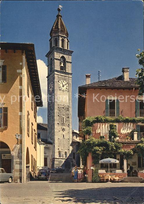 12456888 Ascona TI Quartier du village avec l'église d'Ascona