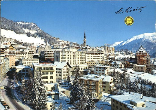 12456969 St Moritz GR Vue sur la ville de Saint-Moritz