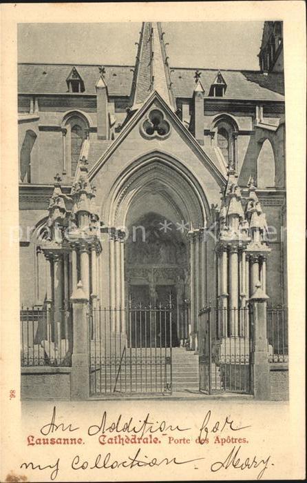 12459198 Lausanne VD Cathédrale Apôtre Portes Lausanne