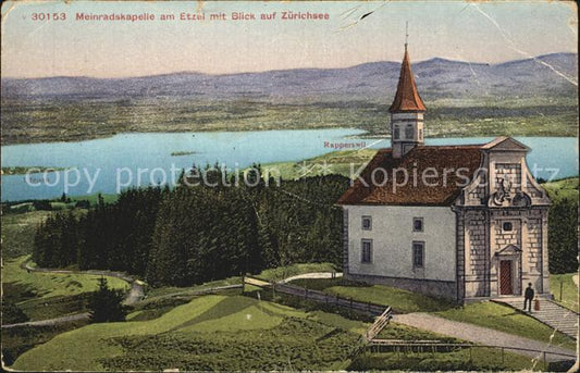 12459566 Etzel Chapelle St Meinrad Vue sur le lac de Zurich Etzel (St. Meinrad)