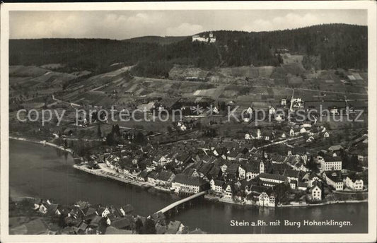 12471152 Stein Rhein Burg Hohenklingen Fliegeraufnahme Stein am Rhein