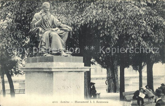 12472098 Genève GE Monument JJ ​​Rousseau Genève