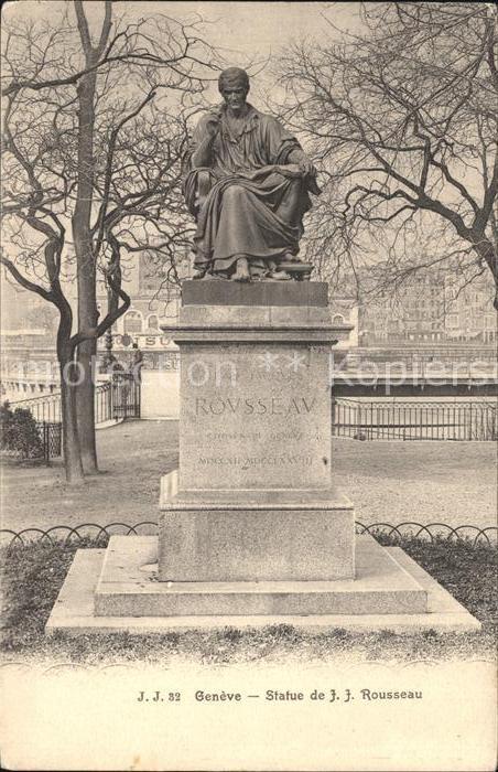 12472113 Genève GE Statue de JJ Rousseau Genève