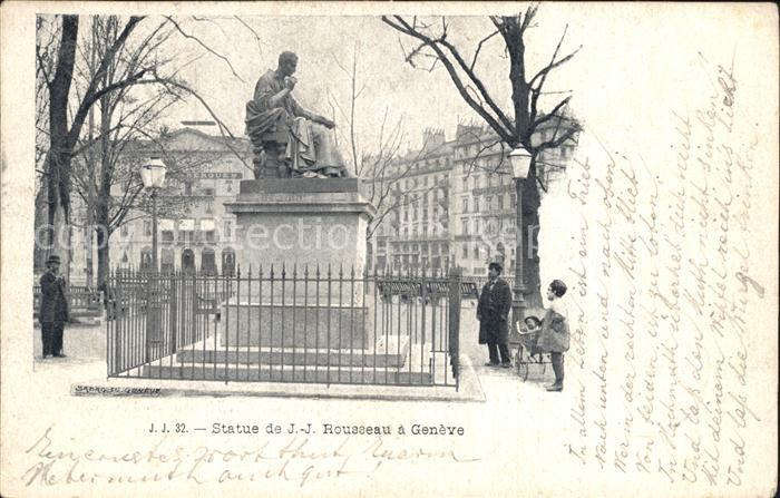 12472158 Genève GE Statue de JJ Rousseau Genève