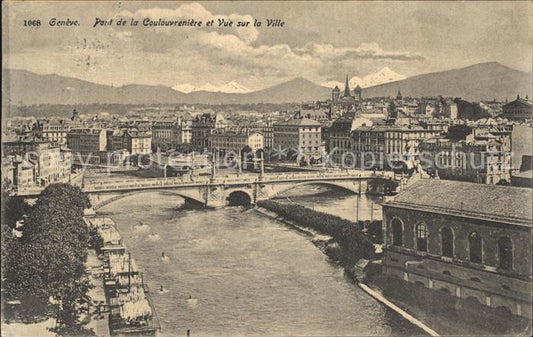 12472180 Geneve GE Port de la Coulouvrenière et Vue sur la Ville Geneve