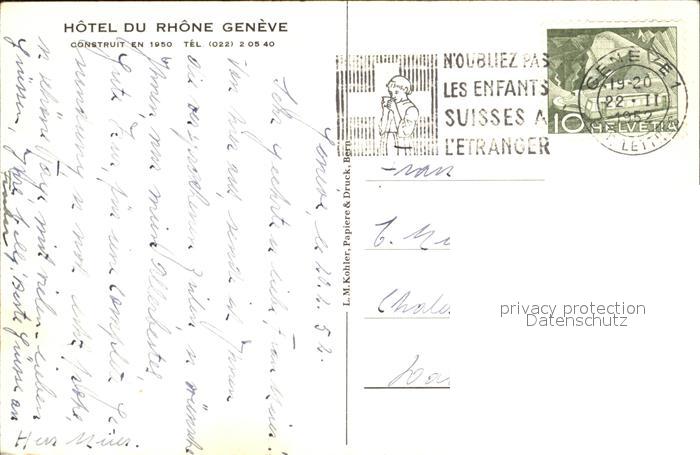 12474296 Genève GE Hôtel du Rhône Genève