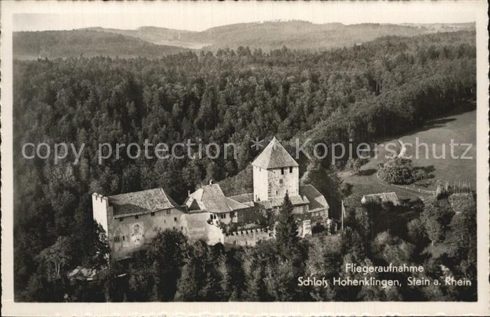 12472954 Stein Rhein Fliegeraufnahme mit Schloss Hohenklingen Stein am Rhein