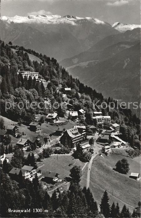 12473069 Braunwald GL Hotel Alpenblick Fliegeraufnahme Braunwald