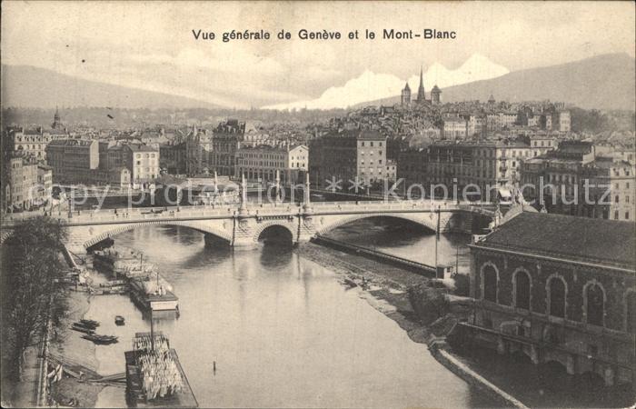 12473080 Geneve GE tronçon de pont avec Mont-Blanc Geneve