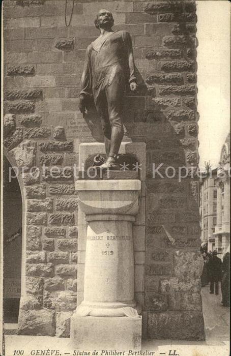 12474346 Genève GE Statue de Philibert Berhelier Genève