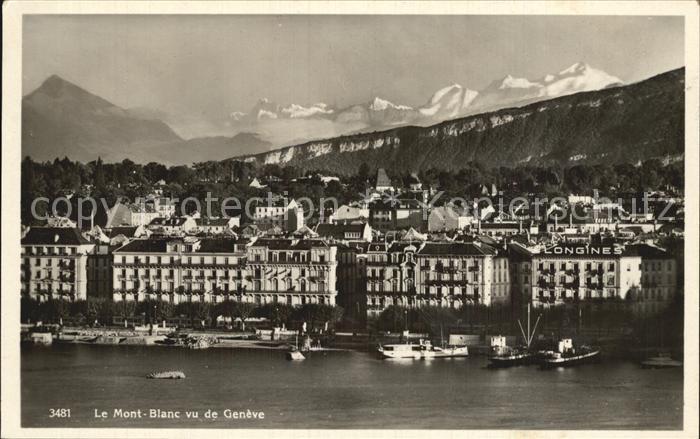 12474366 Geneve GE Jeu au bord du lac avec Mont Blanc Geneve