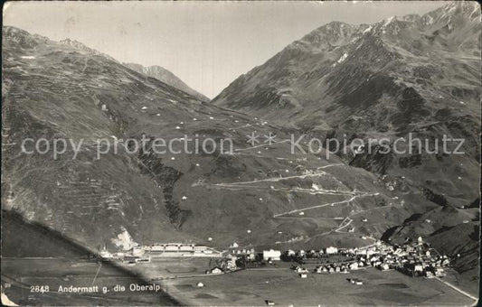 12475110 Andermatt Fliegeraufnahme mit Oberalp Andermatt