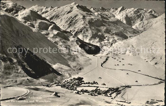 12475113 Andermatt Fliegeraufnahme mit Winterhorn Andermatt