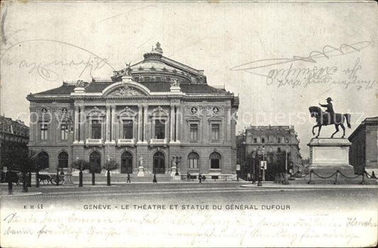 12475366 Geneve GE Theatre Statue General Dufour Geneve