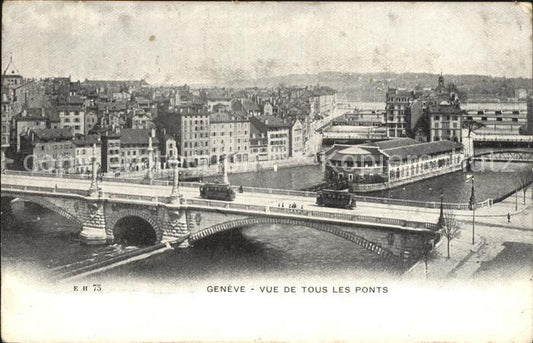 12475394 Genève GE Vue de Tous les Ponts Genève