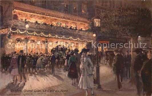 12476226 Geneve GE Grand Quai Café Nord Carte Artiste Geneve