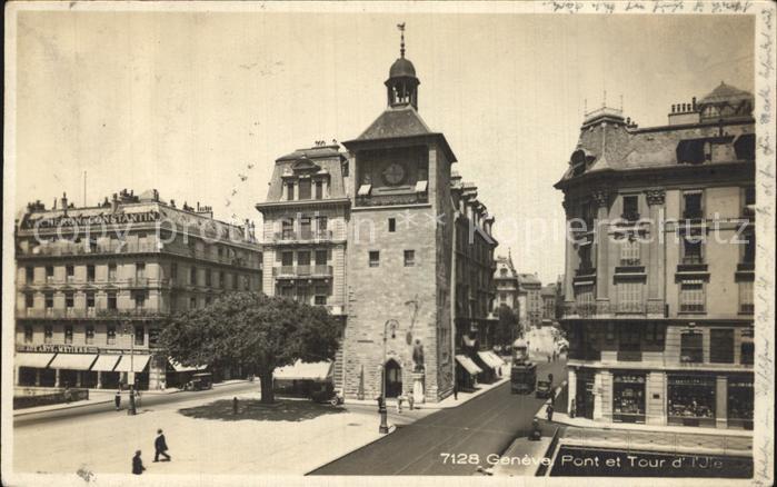 12476291 Genève GE Pont et Tour Ile Genève