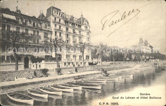 12507011 Genève GE Quai du Léman et Hôtel Bellevue Genève GE