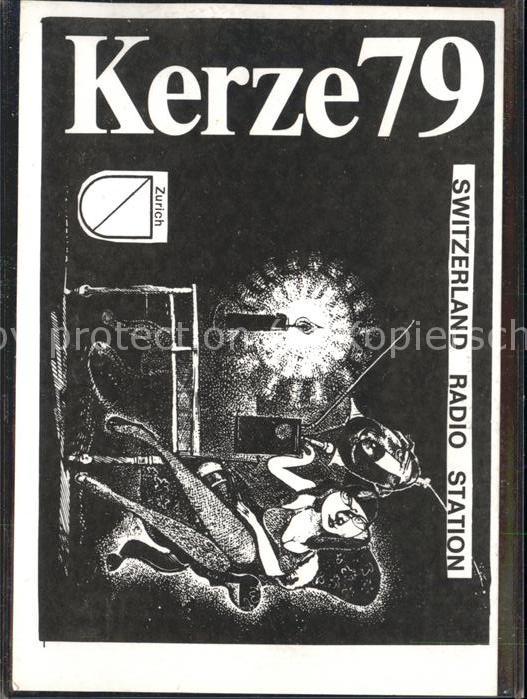 11499026 Zuerich Switzerland Radio Station Kerze 79 Karikatur Zuerich