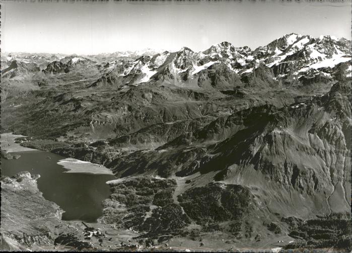 11113037 Maloja GR Fliegeraufnahme Silsersee Bernina