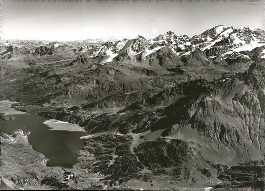 11113037 Maloja GR Fliegeraufnahme Silsersee Bernina