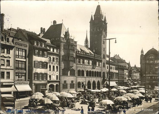 11114347 Basel BS Marktplatz Rathaus