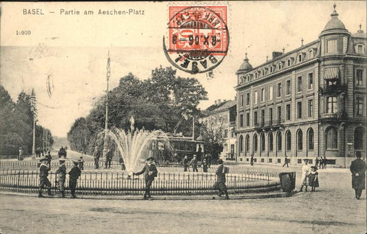 11114526 Basel BS Aeschen Platz Springbrunnen