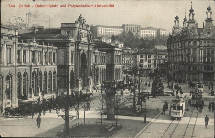 11114558 Zuerich Bahnhofsplatz Polytechnikum Universitaet Strassenbahn