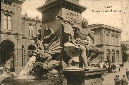 11114754 Zuerich Alfred Escher Brunnen