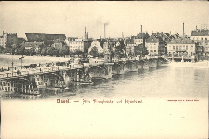 11115064 Basel BS Rheinbruecke Kutsche