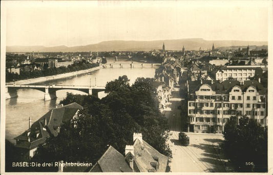 11115401 Basel BS drei Rheinbruecken