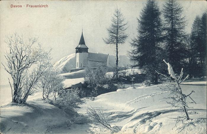 11181209 Davos GR Kirche, Schnee Davos Platz