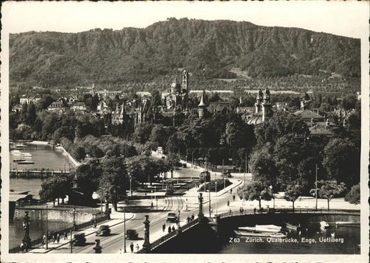 11181615 Zuerich Quaibruecke, Enge, Uetliberg Zuerich