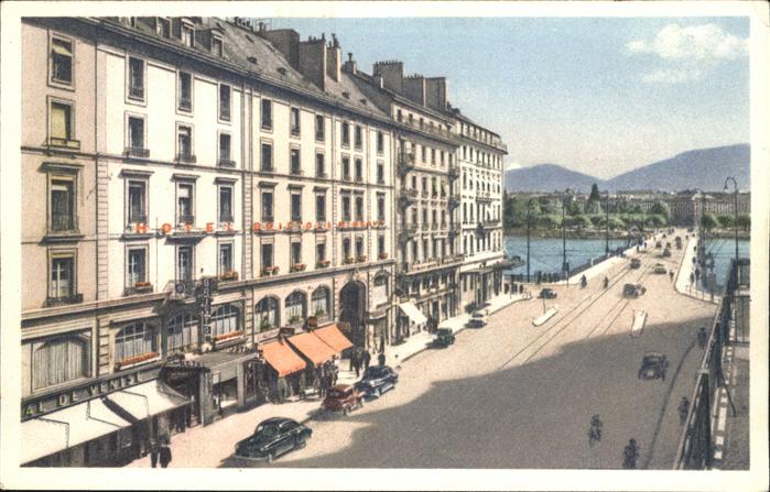 11181764 Geneve GE Genf, Hotel Bristol & Minvera Pont du Mont-Blanc Geneve