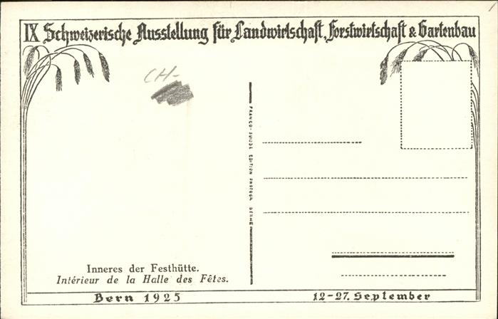 11181922 Bern BE Schweizerische Ausstellung Landwirtschaft, Gartenbau Bern BE