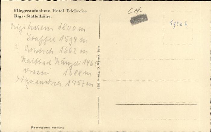 11194049 Rigi-Staffel Fliegeraufnahme Hotel Edelweiss