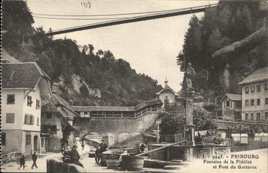 11194096 Fribourg FR Fontaine de la Fidelite Pont Gotteron