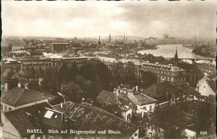 11194236 Basel BS Buergerspital Rhein Brueche