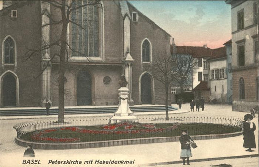 11194380 Basel BS Peters Kirche Hebel Denkmal