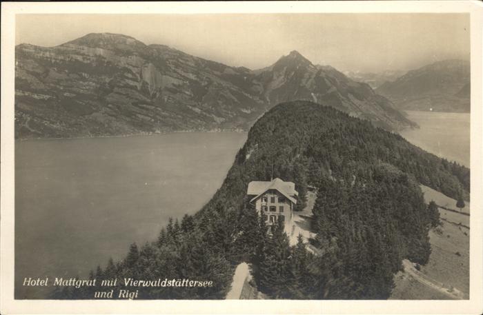 11194451 Vierwaldstaettersee Fliegeraufnahme Hotel Mattgrut Rigi