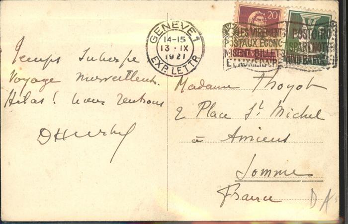 11195890 Geneve GE Hotel Postes Strassenbahn Kutsche