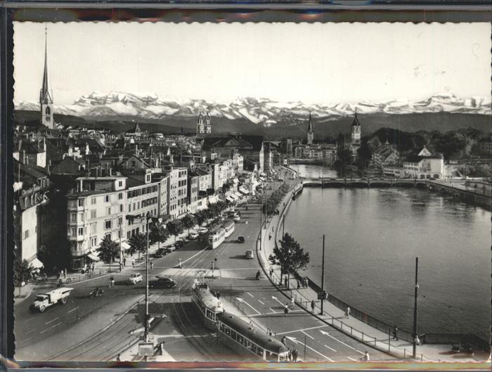 11195891 Zuerich Limmatquai Strassenbahn