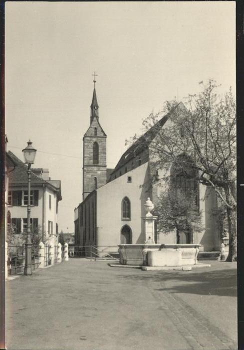 11195892 Basel BS Peters Kirche Brunnen