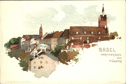 11195990 Basel BS Martins Kirche Muenster